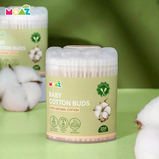 Tăm Bông Vệ Sinh Trẻ Em Moaz Eco Hộp 200 Que Và 480 Que