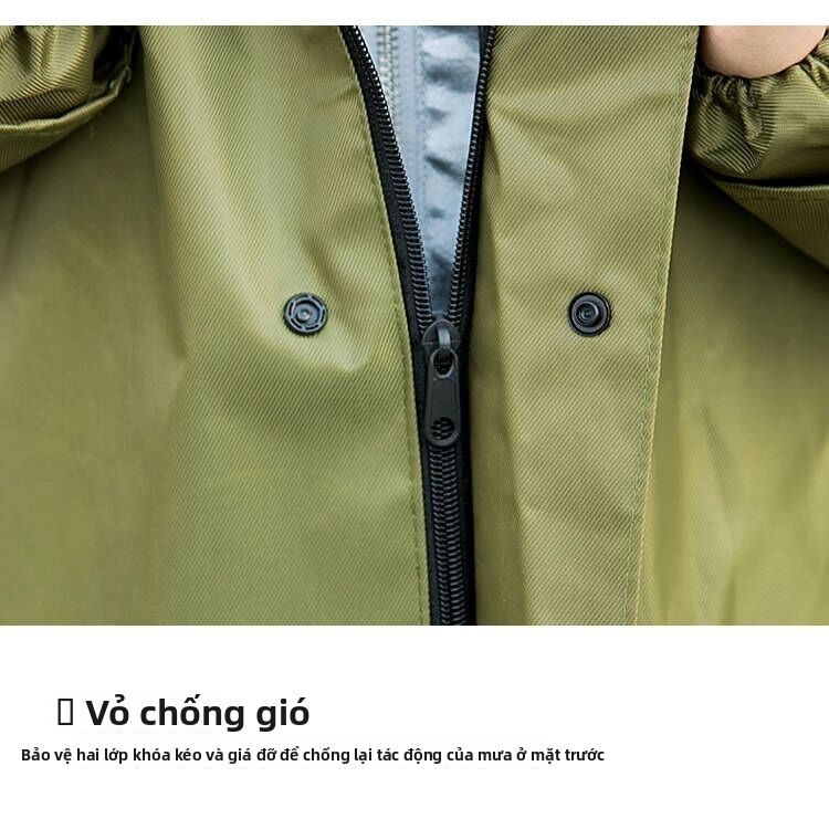 Vải Oxford dày Áo Mưa DÂY KÉO NAM NỮ vải Da Cá cao cấp có nút bấm chống thấm đủ màu đủ size Người Lớn