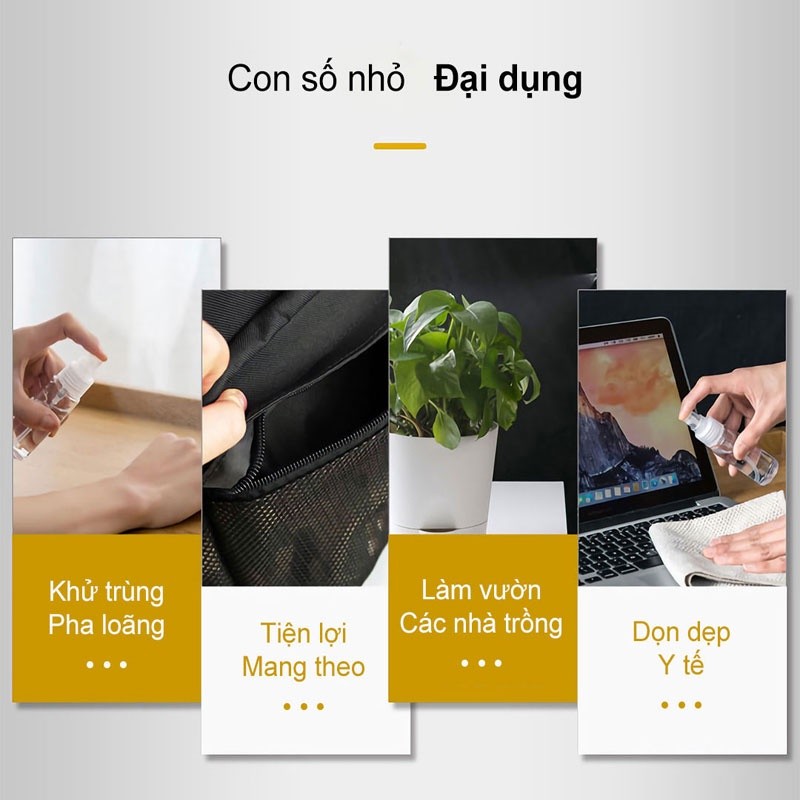 Chai chiết mỹ phẩm chai xịt phun sương lọ chiết dung dịch rửa tay 5ml 10ml 20ml 30ml 50ml 60ml 80ml 100ml FE123