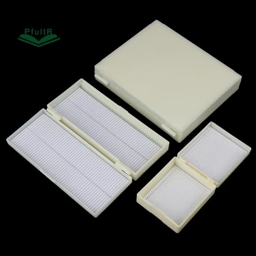 Hộp trượt kính hiển vi nhựa PfultR 25 / 50 / 100 chiếc Hộp đựng kính hiển vi sinh học dành cho các Slide kính hiển vi được chuẩn bị.