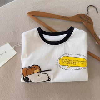 Áo thun ngắn tay cotton nguyên chất mới cho trẻ em mùa hè, in hình hoạt hình dễ thương cho bé trai và bé gái, áo trắng cho trẻ nhỏ
