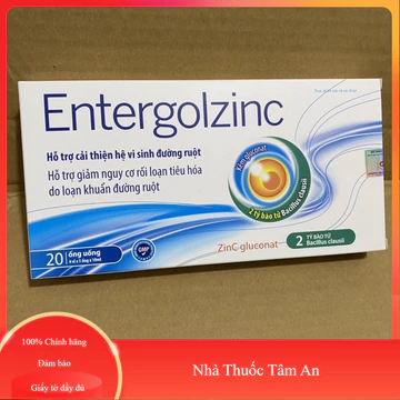 (Giá tốt) Men vi sinh ENTERGOLZINC - Giúp cải thiện hệ vi sinh đường ruột, giảm rối loạn tiêu hóa- Hộp 20 ống
