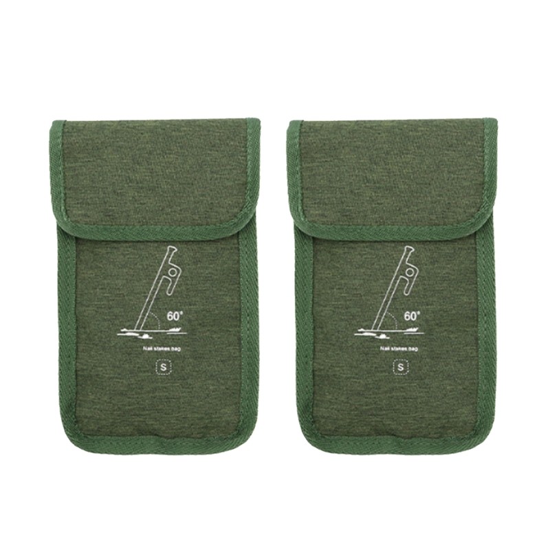 2Pcs Oxfords Cloth Tent Stake Storage Bag Camping Tent Accessories Storage Bag