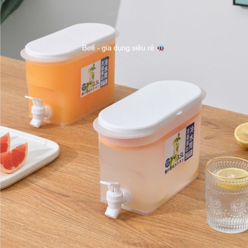 Bình đựng nước 3,5L - Bình đựng nước ép, trà sữa có nắp, Bình pha chế mang theo du lịch có van tiện dụng (mã 6785)