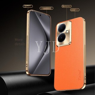 Ốp Lưng Cho Vivo Y77 Da Chính Hãng Cao Cấp TPU Chống Rơi Vỏ Điện Thoại