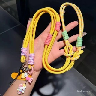 [Mặt dây chuyền ốp điện thoại] Dây đeo điện thoại dệt nhiều màu sắc mới của Hàn Quốc, kẹp đeo chéo bền bỉ cho máy ảnh DJI Little Bee, dây dài Q8LT