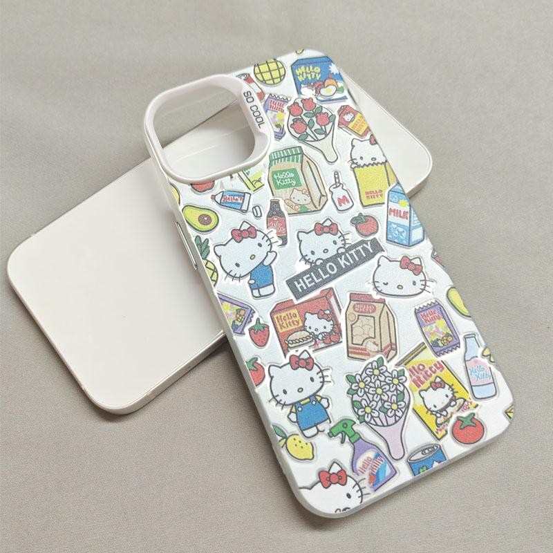 Ốp lưng iPhone họa tiết Hello Kitty đời thường công nghệ IMD chống trầy xước | Tương thích iPhone 16/15/14/13/12/11 Pro