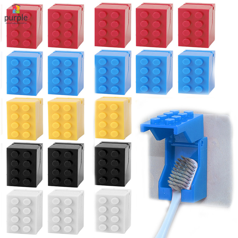 Hộp đựng bàn chải đánh răng hình khối xây dựng bền màu trơn - Creative Flip Cover Giá đựng bàn chải đánh răng sáng tạo