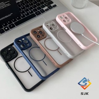 Ốp từ tính chống sốc tản nhiệt mới cho iPhone 16 Pro Max 11 14 / 15 / 16Plus 12 13 14 15 Pro Max Vỏ silicon mờ cảm ứng mềm có bảo vệ ống kính chính xác