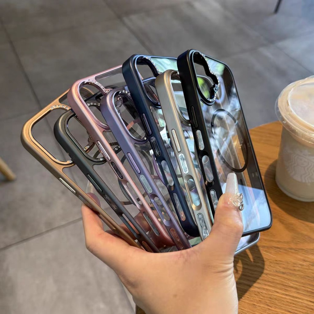 Bộ nơ có khung kim cương cứng tương thích với 13 pro max 14 pro max 15 pro max 16 pro max 16 pro max 16plus 14plus 15plus
