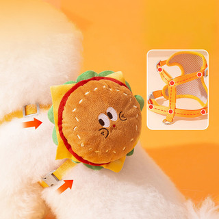 Mèo Con Trang Phục Áo Vest Có Thể Điều Chỉnh Dây Xích Hình Chữ H Có Thể Tháo Rời Pháp Chiên Burger Ba Lô Cho Chó Mèo Huấn Luyện Ngoài Trời Đi Bộ Đường Dài