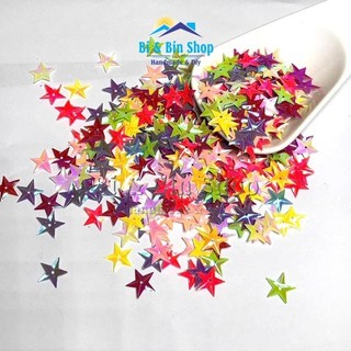 30g Kim Sa Ngôi Sao 3D Lõm 10mm Màu Sữa Cừ Đính Kết Trang Phục, Làm Phụ Kiện Thời Trang