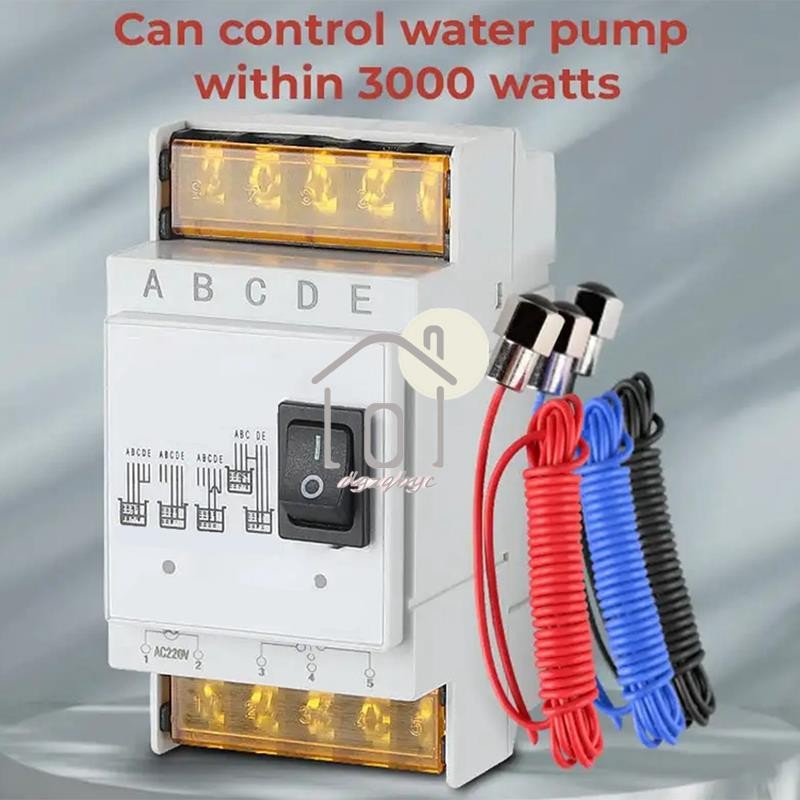 Công tắc điều khiển mực nước hoàn toàn tự động 25A 220V Bình nước Cảm biến phát hiện mức chất lỏng Bộ điều khiển máy bơm nước