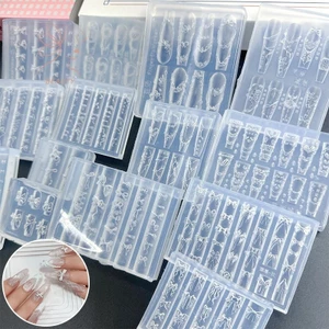 Váy kem làm bánh Nơ Ruy băng 3D Khuôn Acrylic Trang trí móng tay nghệ thuật DIY Thiết kế khuôn silicon khuôn nghệ thuật cho móng tay quyến rũ {VN}