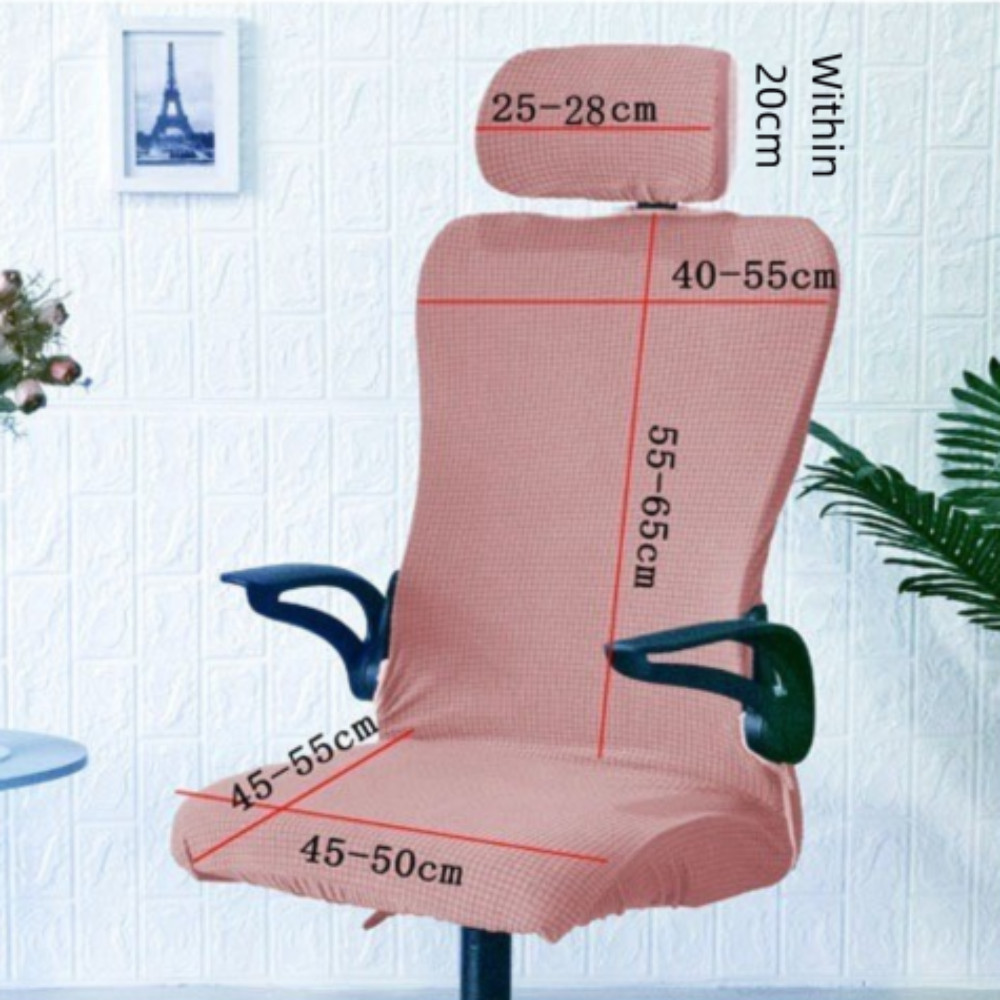 Vỏ bọc ghế bành SAIA, Vỏ bọc ghế văn phòng màu trơn có thể giặt được, Vỏ tựa đầu Máy tính đàn hồi Vỏ bọc ghế xoay
