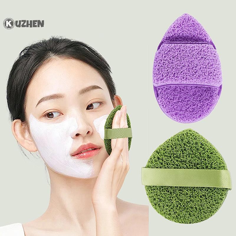KUZHEN 3 Cái Làm Sạch Mặt Puff Mềm Mại Thân Thiện Với Da Nhanh Tạo Bọt Làm Sạch Sâu Vệ Sinh Mặt Rửa Mặt Miếng Bọt Biển Chăm Sóc Da Mặt Dụng Cụ3P HOT