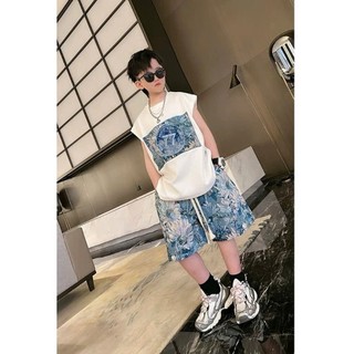 Bộ đồ ba lỗ cho bé trai 14-52kg.Đồ bộ sát nách bé trai mẫu KIDS-77.Bộ quần áo mùa hè cho bé trai. H52
