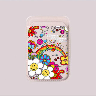 Giá đỡ thẻ họa tiết hoa hướng dương cầu vồng cho iPhone16pro16prmax 15pro 15promax 14 14promax 14pro