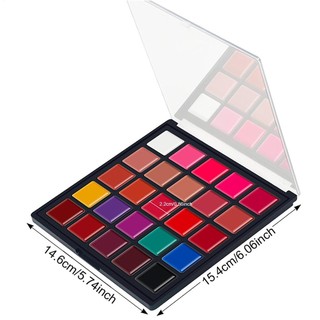 Lip Gloss Palette 25 Colours Matte and Cream Lady Waterproof Lipstick Beauty Cosmetic Lip Stain Set Gift Set for wsdvn