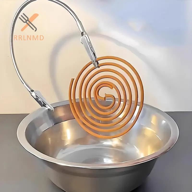 RRLNMD Di Động Muỗi Cuộn Dây Kẹp Cá Sấu Hai Đầu Kẹp Muỗi Cuộn Dây Cực Dài Kim Loại Chủ Đề Cuộn Dây Kẹp Thép Không Gỉ MỚI