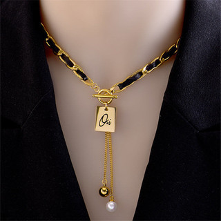 Pháp Phong Cách Chanel Cao Cấp Thời Trang Dệt Vòng Cổ Ánh Sáng Sang Trọng Xương Đòn Dây Chuyền Thoáng Mát Cổ Da Vòng Cổ Nữ