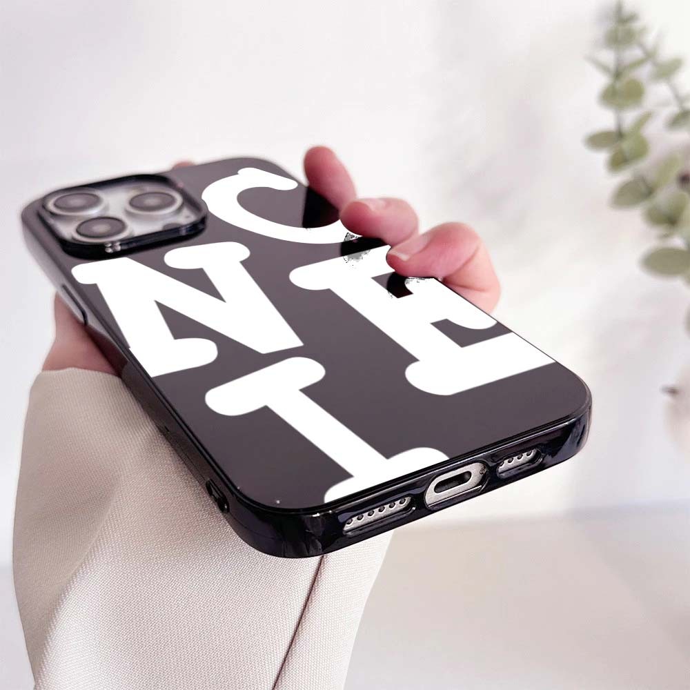 Ốp Lưng Cho iPhone 16 15 Pro Max 11 13 14 12 Pro Cho iPhone 16e 7 8 Plus XS Max X XR SE2022 Chữ Cái Tiếng Anh NICE Mềm TPU Chống Sốc