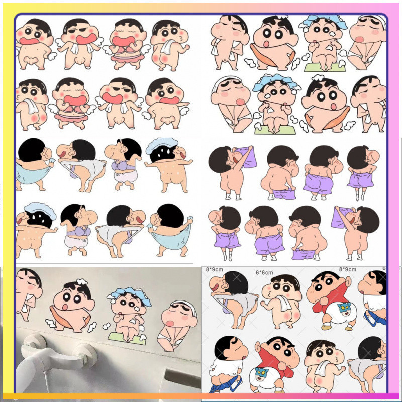 Nhãn dán Crayon Shin-chan chống nước dùng cho phòng tắm, xe hơi, xe máy, tủ lạnh, tường 09VI