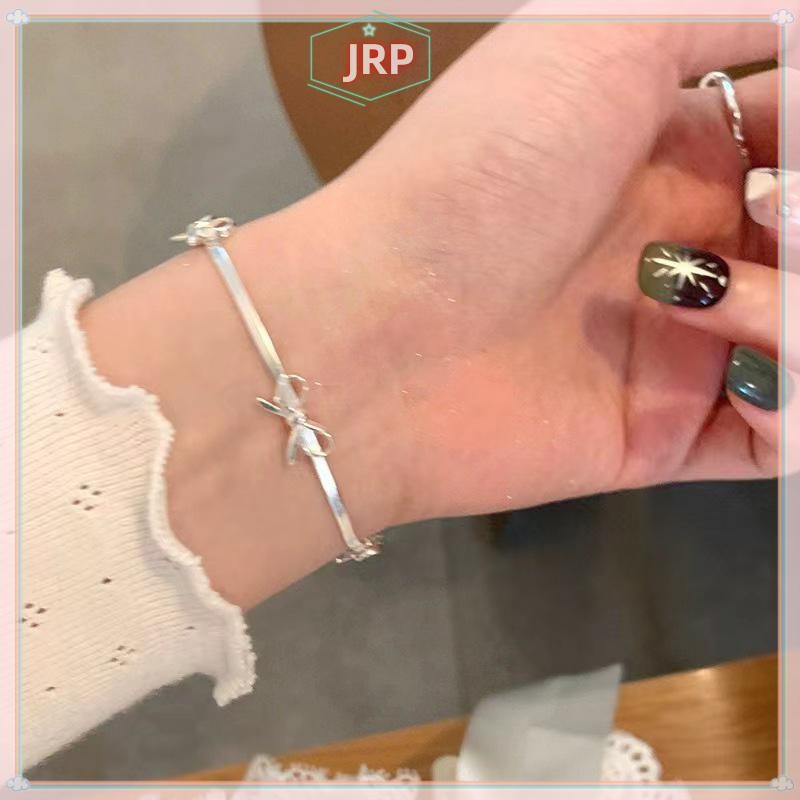 SmallbrainsJr Thắt Nơ Ngọt Ngào Xương Rắn Dây Xích Vòng Tay Nữ Thiết Kế Đơn Giản Chokers Cổ Dây Xích Vintage Bộ Trang Sức vn