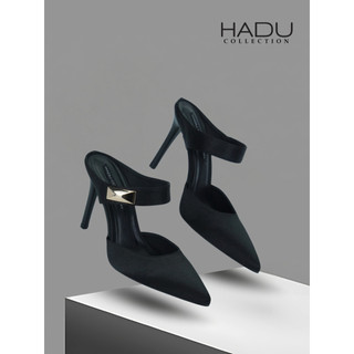 Guốc Sục 10P JOYCELYN Cao Gót Mũi Nhọn HADU GGD175 Da PU Vân Cao Cấp Đế TPR Chống Trượt BH 12T