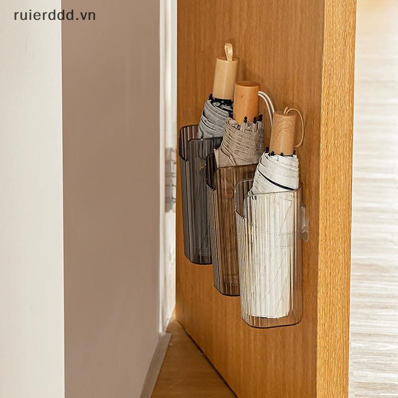 # ruierddd # 1 / 3 Chiếc Ô Treo Tường Không Đục Lỗ Giá Để Đồ Ô Cửa Xô Bảo Quản Túi Nhựa Hộp Bảo Quản Xô.