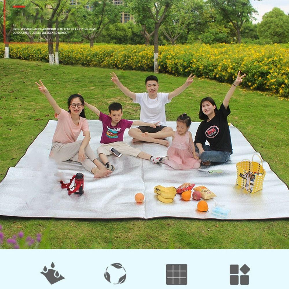 [DEMO3] Ngủ gấp có thể gập lại, Thảm cắm trại chống thấm nước nhiều kiểu, Tấm nhôm hai mặt / hai mặt chất lượng cao Thảm cắm trại dã ngoại ngoài trời EVA