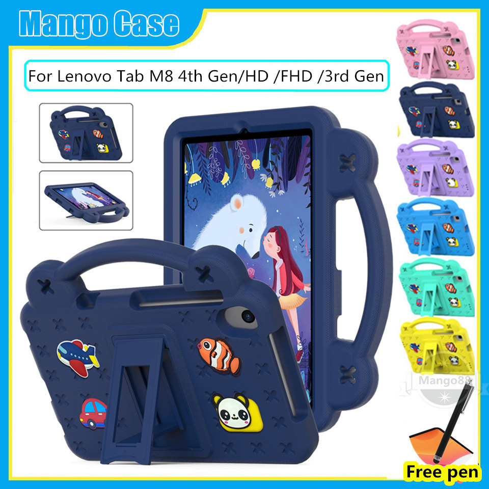 Ốp Lưng Cho Lenovo Tab M8 Thế Hệ Thứ 4 TB-300FU 2023 M8 HD TB-8505 FHD TB-8705F 3rd Gen 8506F 8506 Vỏ Chất Liệu xốp EVA Máy Tính Bảng Trẻ Em An Toàn Trẻ Em Vỏ Bảo Vệ Chống Sốc