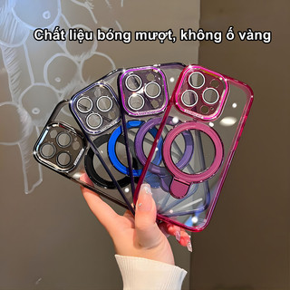 Ốp lưng chống rơi iPhone, không ố vàng, kèm giá đỡ nam châm – Cho iPhone 14 15 16 Pro Max