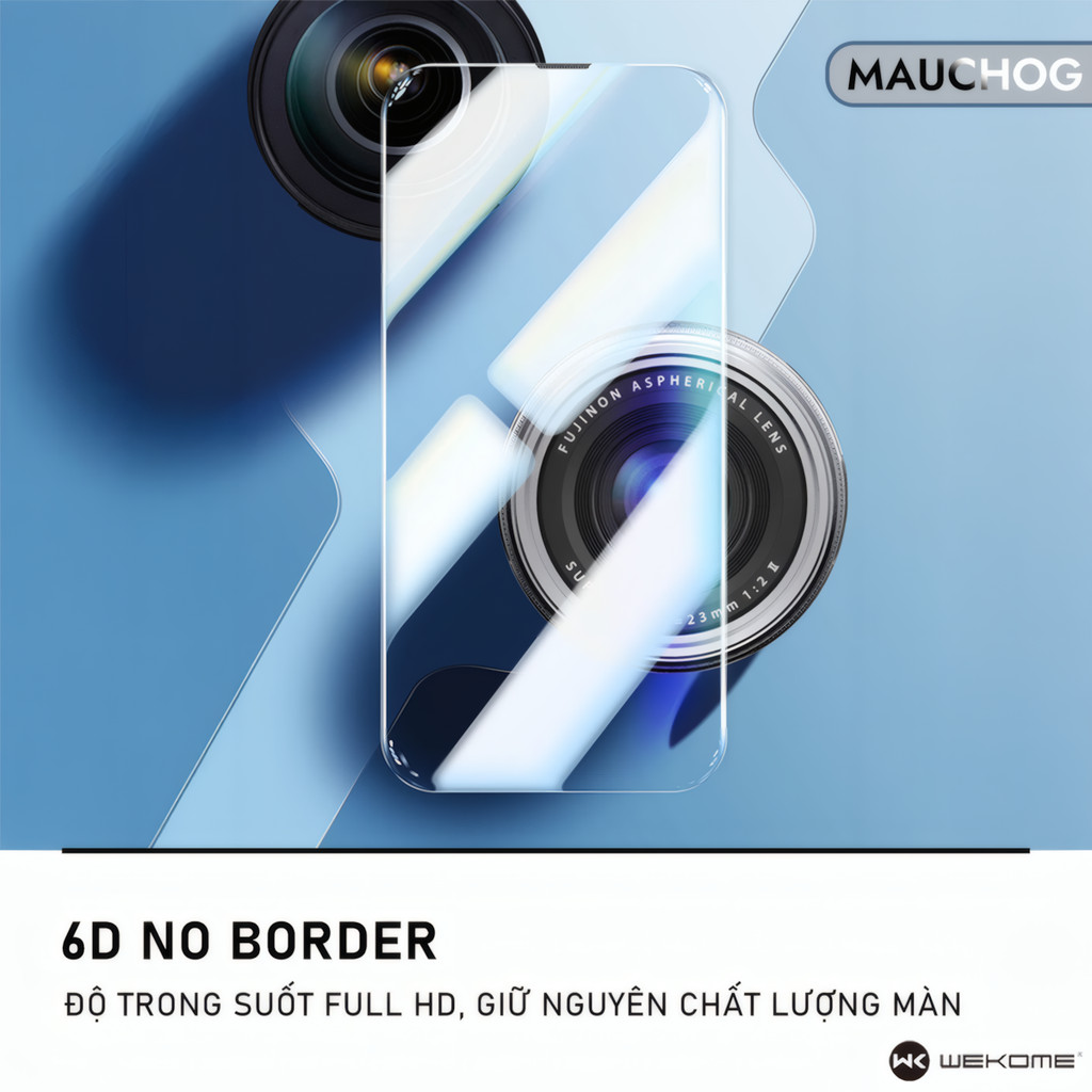 Kính Cường Lực Trong Suốt WK  Không Viền Đen Cho Điện Thoại iPhone 17 Pro Max 16 15 14