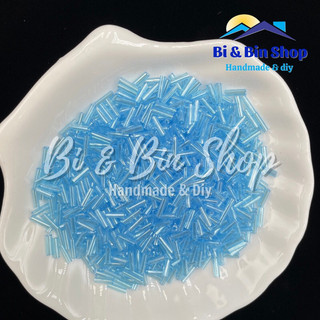 45g Cườm Khúc Ông Trúc Dài 7mm Màu Bóng Đính Kết Trang Phục Thời Trang