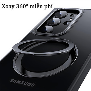 Ốp lưng Samsung Galaxy chống sốc chống vân tay chân đế xoay 360° hỗ trợ từ tính cho S23 S24 S25 S26 Ultra Plus