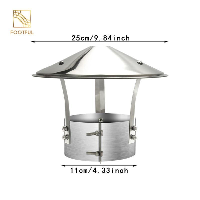 Nắp ống xả thép không gỉ cho ống khói, lắp đặt dễ dàng, che lỗ thông hơi