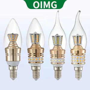 Bóng đèn nến cao cấp OIMG LED, 5 / 8 / 10W, Ánh sáng ấm áp / Ánh sáng trắng / Ánh sáng trung tính / ba màu, E14, Đầu nhọn / Đuôi nhọn, AC85-265V