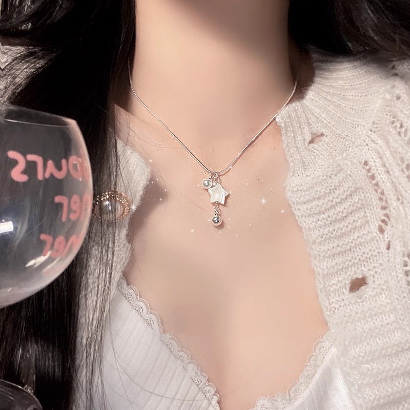 1 / 2 Chiếc Phong Cách Pháp Thanh Lịch Có Thể Điều Chỉnh Vỏ Ngôi Sao Vòng Cổ - Hợp Kim Xương Đòn Dây Chuyền