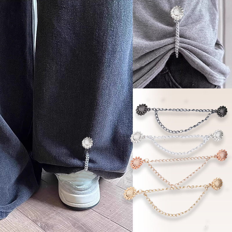 Dây chuyền hướng dương khóa từ tính áo thun viền ngắn hiện vật khuy măng sét phụ kiện tay áo quần cố định kẹp giữ miệng