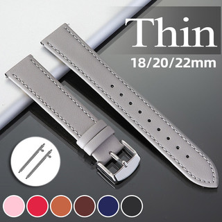 Dây đeo đồng hồ bằng da mềm mỏng 18mm 20mm 22mm Dây đeo đồng hồ phát hành nhanh cho đồng hồ thông minh Dây đeo đồng hồ thạch anh dành cho nữ Vòng tay nữ Cô gái Phụ kiện đồng hồ đầy màu sắc