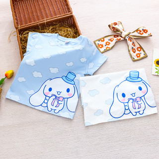 2025 Cinnamoroll Girl 's Anime In Áo Thun Hoạt Hình Mùa Hè Cổ Tròn Top Tee