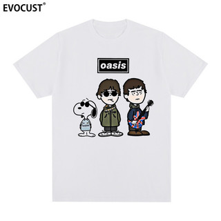 OASIS Ban Nhạc Retro Hoài Cổ Châu Âu Mỹ Rock Thanh Niên Graffiti Hoạt Hình Anh Anime Áo Thun Tay Ngắn Nam Nữ