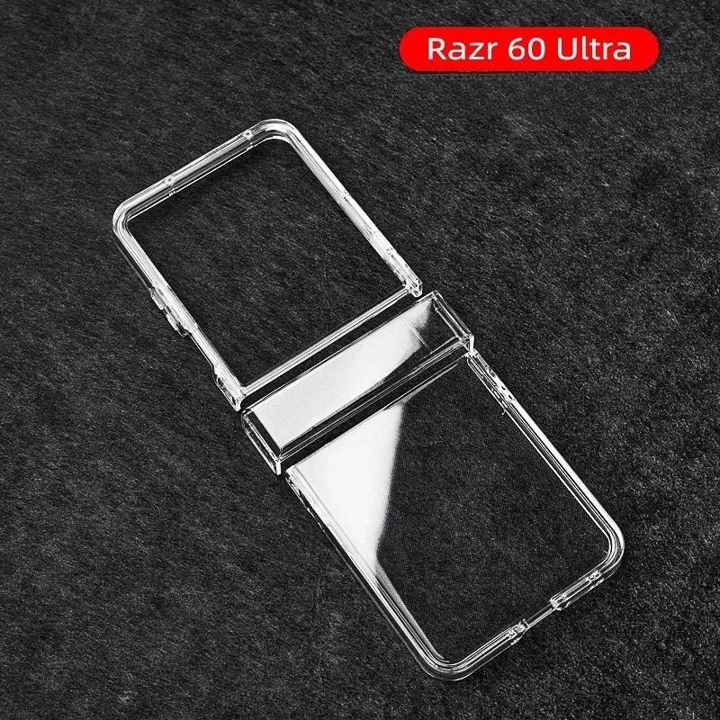 Ốp Điện Thoại Trong Suốt Cho Motorola Razr 60 50 40 Ultra Mooto Razr 60 50 40 Vỏ Cứng PC Bản Lề Nhựa Trong Suốt Bảo Vệ