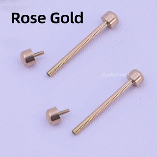2 Chiếc Đồng Hồ Vít Kết Nối Thanh 14mm 16mm 18mm 20mm 22mm Thanh Thép Không Gỉ Cho Dây Đeo Đồng Hồ Có Rãnh Vít Ống Thanh Thân Phụ Kiện Đồng Hồ Phần Bạc / Vàng / Vàng Hồng
