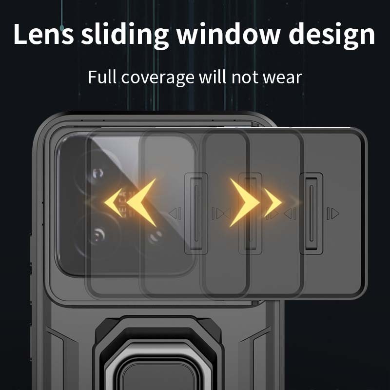 Vỏ từ tính ô tô Xiaomi 13 13T Pro 14 14T Pro 14Pro 14Ultra Cửa sổ đẩy sang trọng Camera từ tính Bảo vệ Vỏ đựng chống sốc