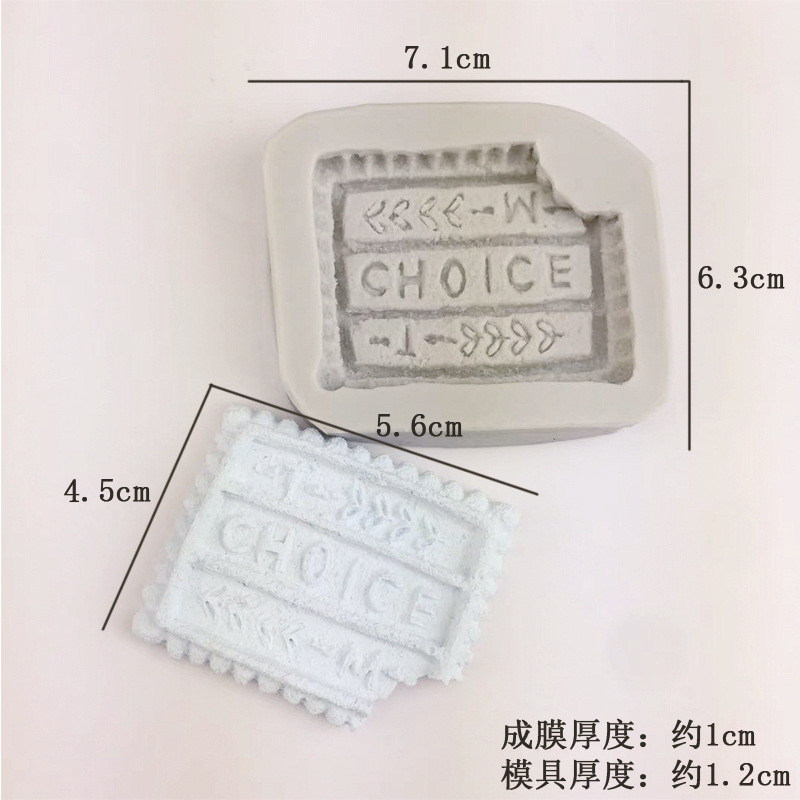 Tự Làm Kem Cookie Chocolate Định Hình Khuôn Silicon Nướng Bánh Trang Trí Khuôn Socola Bánh Quy Thơm Thạch Cao Khuôn