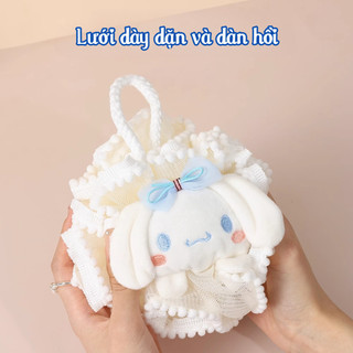 Bông Tắm Tạo Bọt Hình Thú Dễ Thương MAISON, Lưới Tắm Sanrio Cao Cấp Làm Sạch Mềm Mại, Tẩy Da Chết