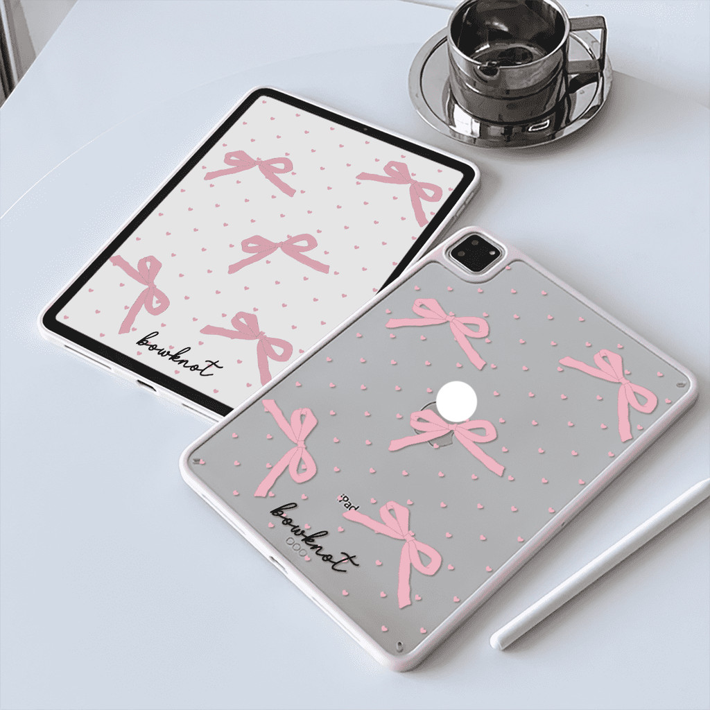 Vỏ Acrylic Cứng Năm Nơ Cho Mini6 Mini7 A17Pro IPad 5 6 7 8 9 10 11 A16 Air 2 3 4 5 6 Air 11 M2 Pro10.5 10.2 "Pro11 2018 2020 2021 2022 M4 Pro13 2024 2025
