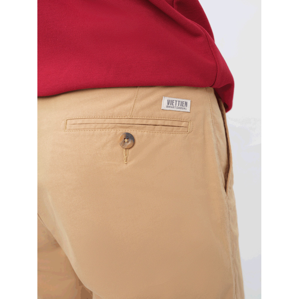 Quần Short Khaki VIETTIEN SMART CASUAL vải 100% Cotton phom REGULAR VT00000445